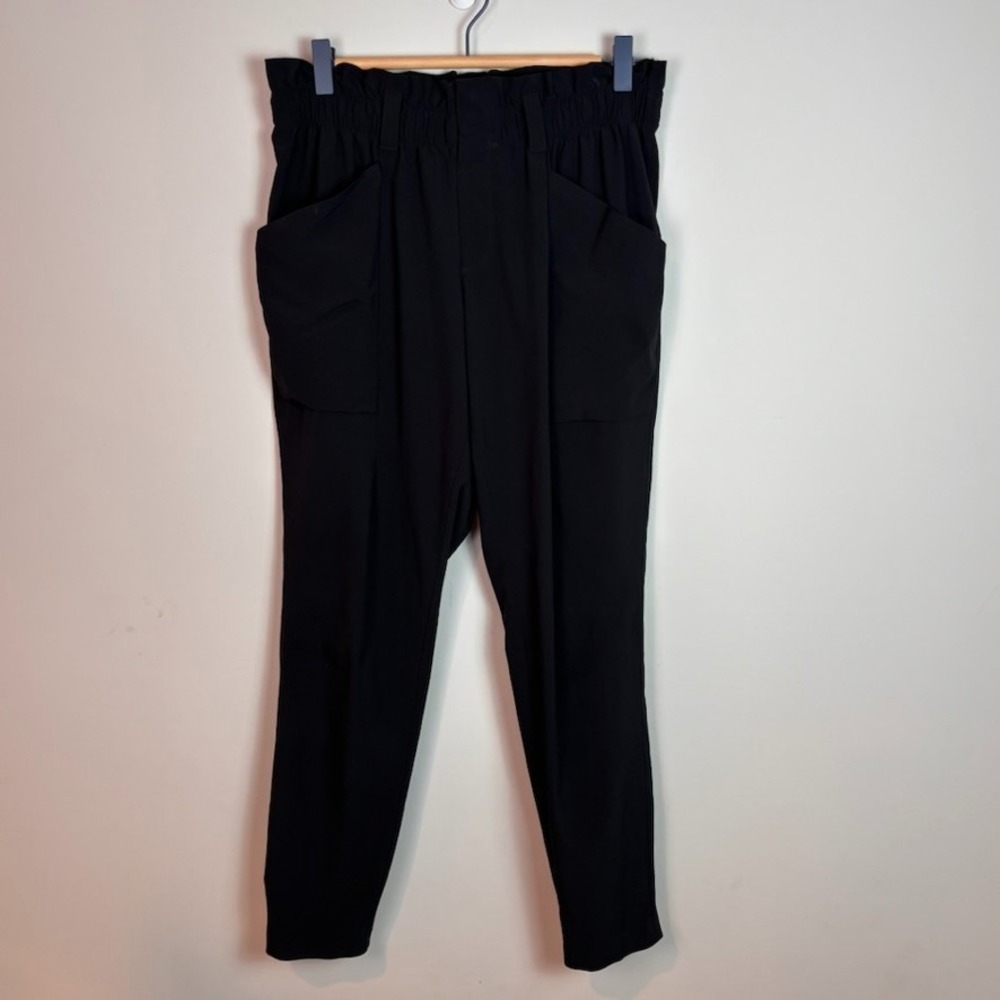 Athleta Womens‎ Black Skyline Pants Size 4 Athleisure Comfort Paperbag Waist